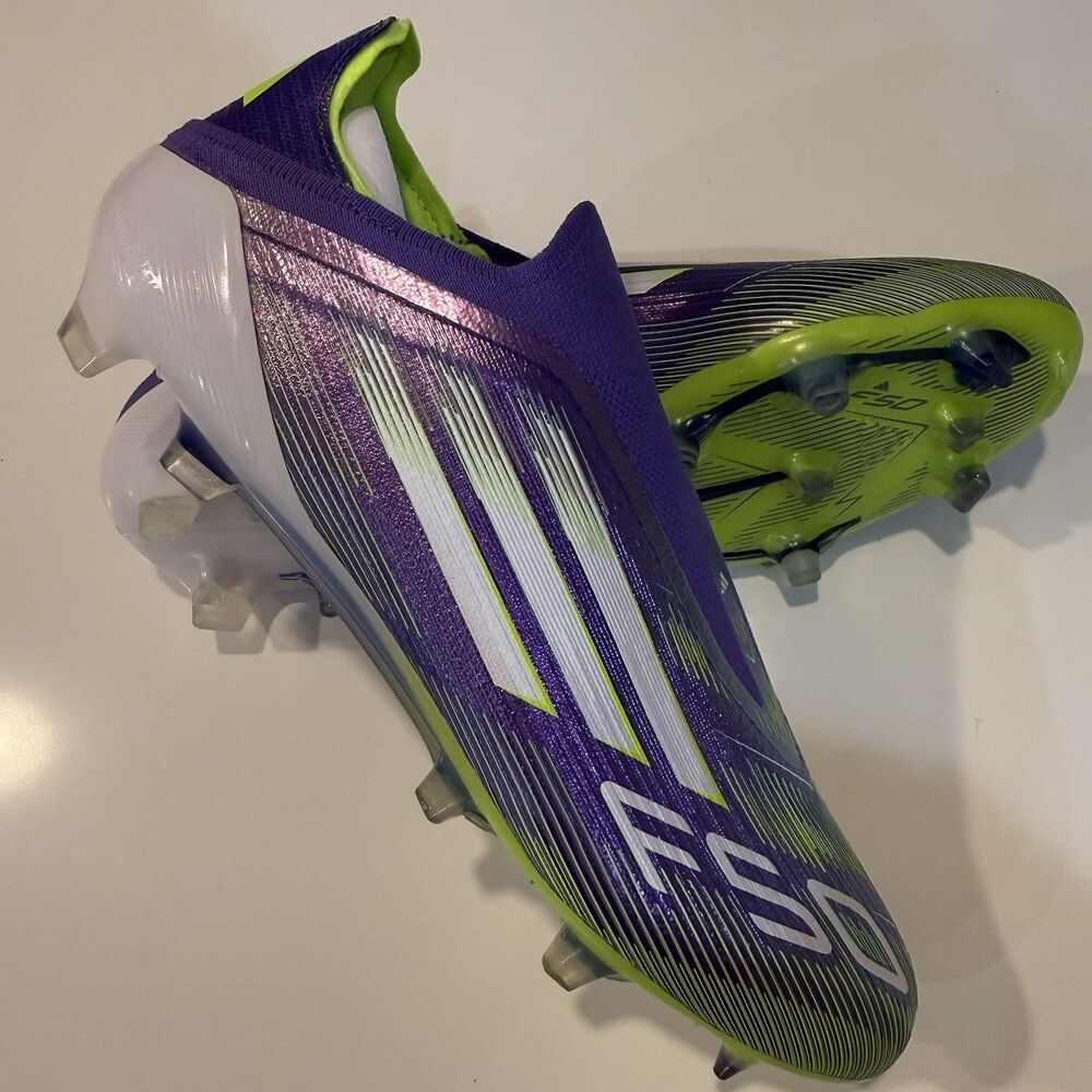 Adidas F50 Elite Laceless FG Soccer Cleats Purple Mens Size 9.5 JH7628 - Picture 3 of 11